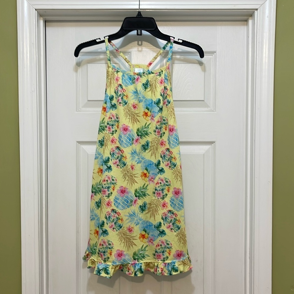 The Childrenās Place -Hawaiian floral print spaghetti strap dress - youth M/M